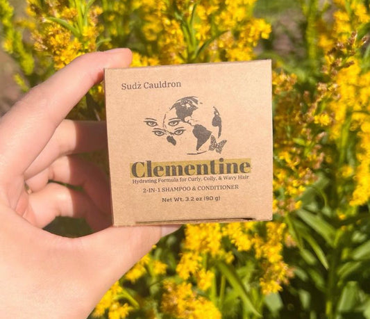 Clementine Shampoo Bar: Hydrating Formula for Curly, Coily, and Wavy Hair