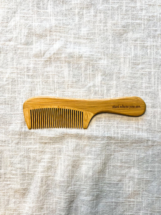 Bamboo Comb w/ Handle