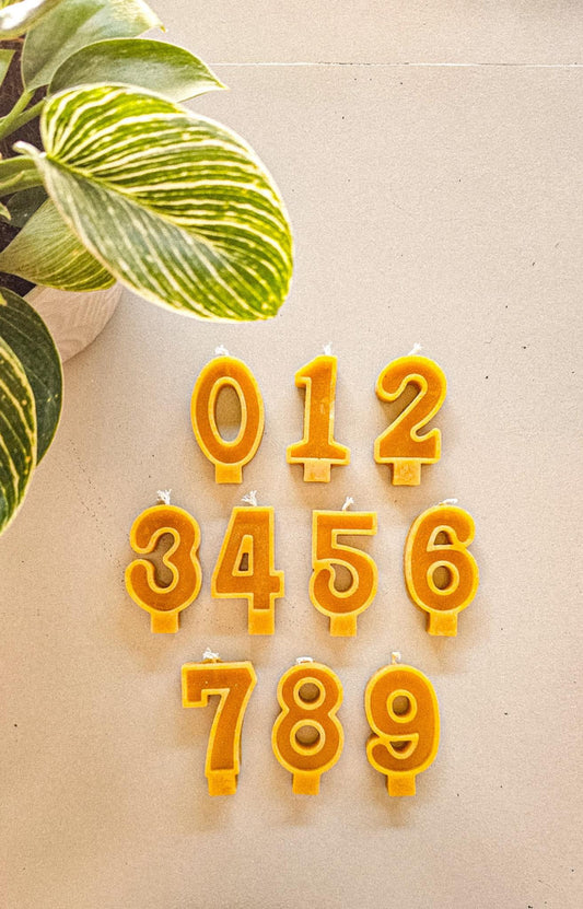 Beeswax Number Birthday Candles